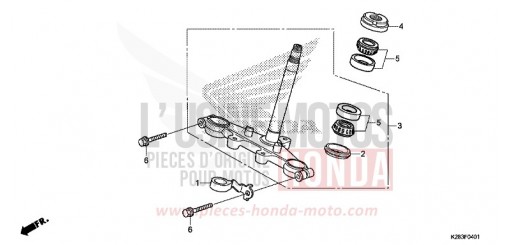 TIGE DE DIRECTION (CRF125F/FB K) CRF125FBK de 2019